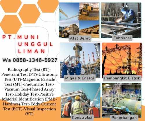 TERUNGGUL 0858-1346-5927 Jasa NDT Pengujian Penetrant material baja,Karawang
