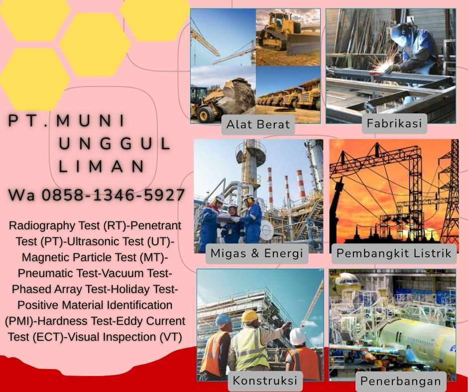 TERUNGGUL 0858-1346-5927 Jasa NDT Pengujian Penetrant material baja,Karawang