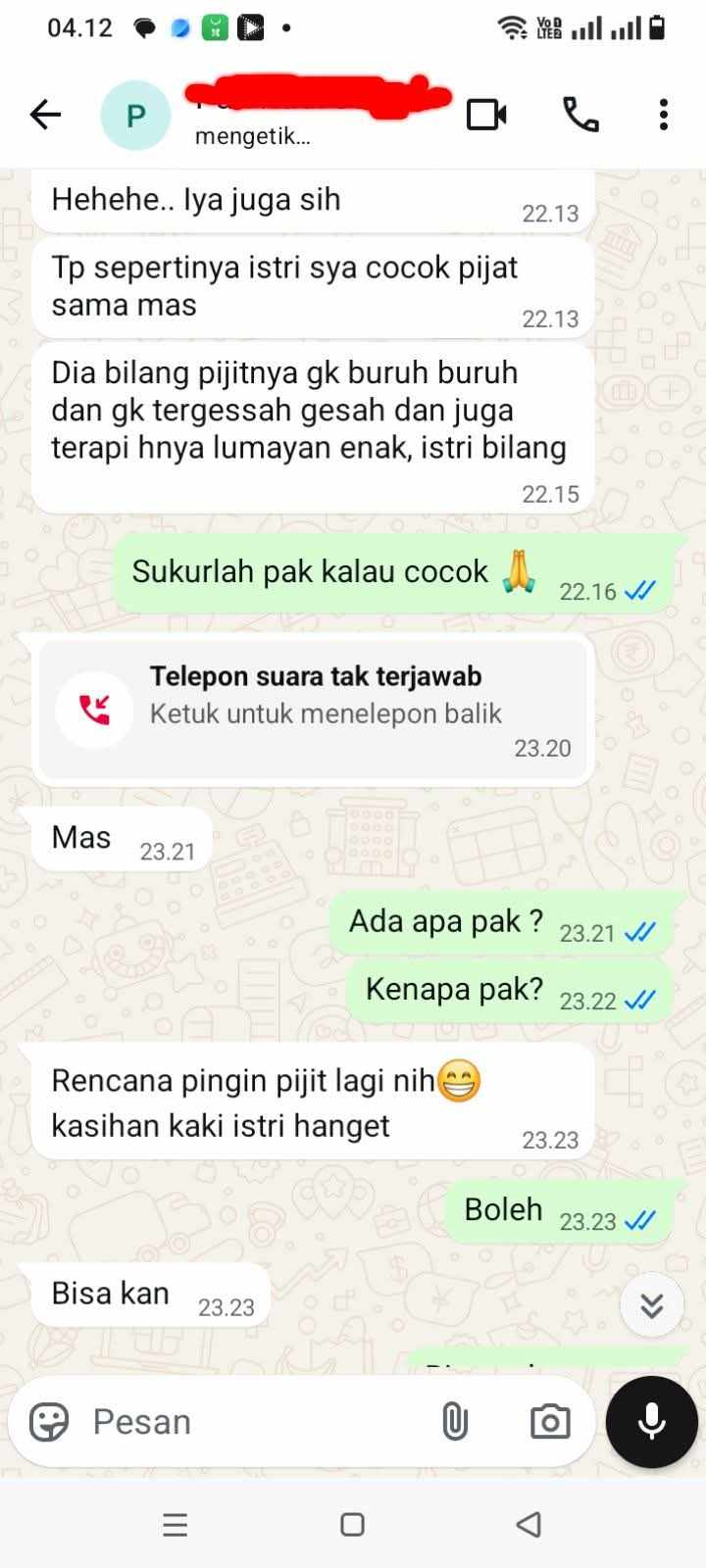 Jasa pijat pasutri dan wanita
