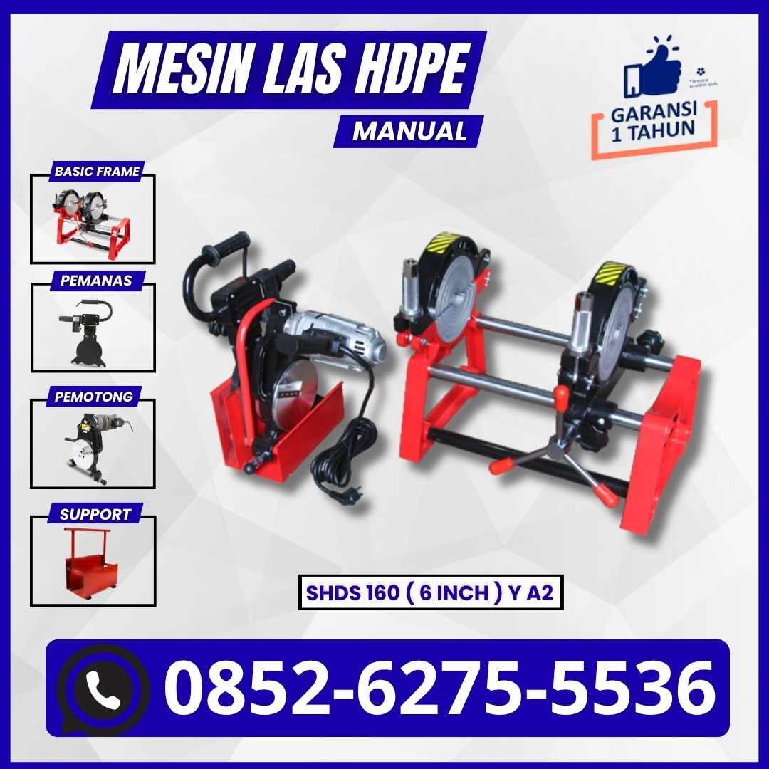Mesin Las Pipa Hdpe Manual 160 Y 4Clamp - Mesin Penyabung Pipa 1 1/4-6 Inch