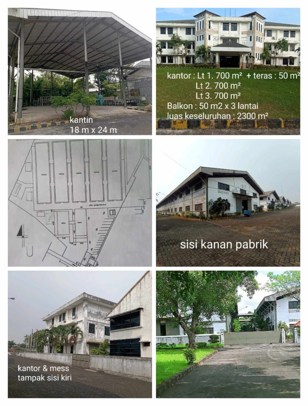 DIJUAL EX TANAH&BANGUNAN EX KANTOR DAN PABRIK SANDAL / SEPATU