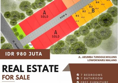 Rumah Kota Malang Free Furniture Dekat Kampus Universitas Brawijaya